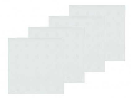 Sada 4 bavlněných ubrousků Sodahl Squares Damask Optical White (4 ks) | Bílý detail