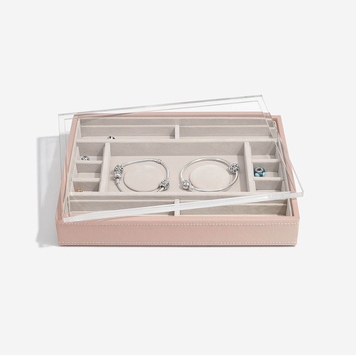 Box na sluneční brýle Stackers Blush Classic Glasses & Accessory Layer | růžová