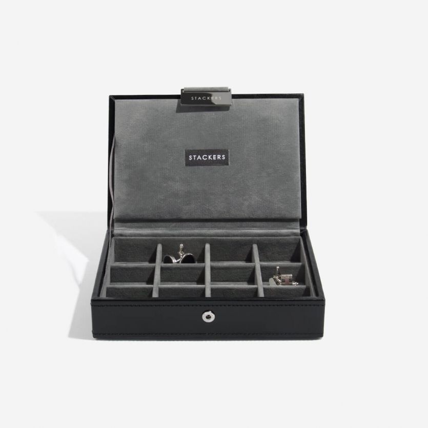 Stackers, Šperkovnice Black Cufflink Box | černá