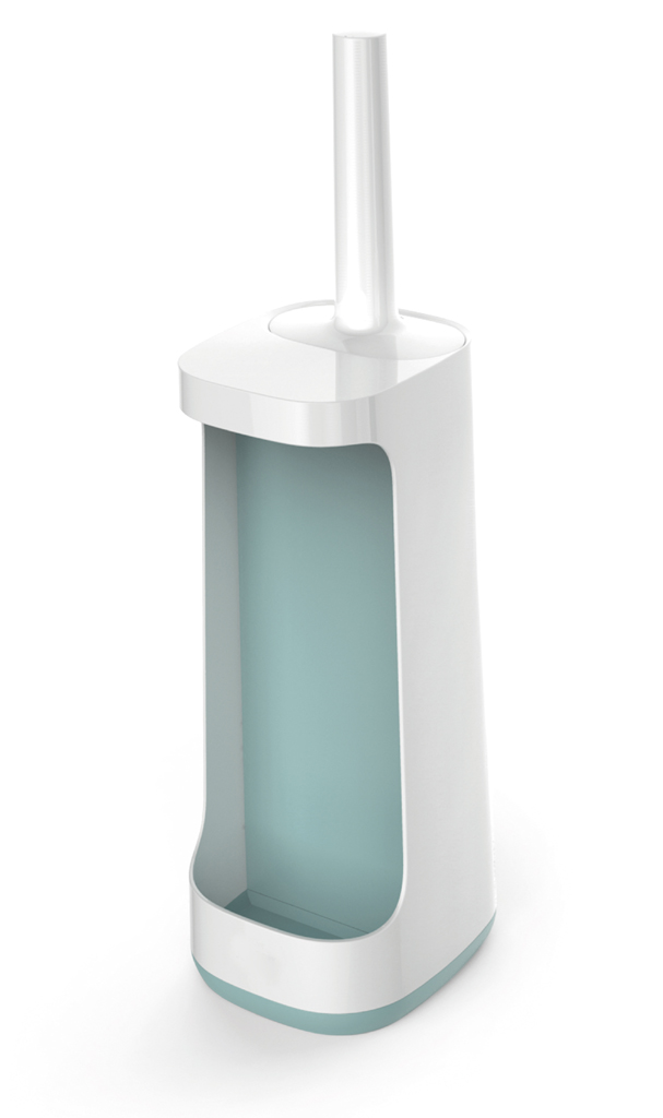 Joseph Joseph, WC štětka silikonová s úložným prostorem Flex Plus 70507, bílá/modrá