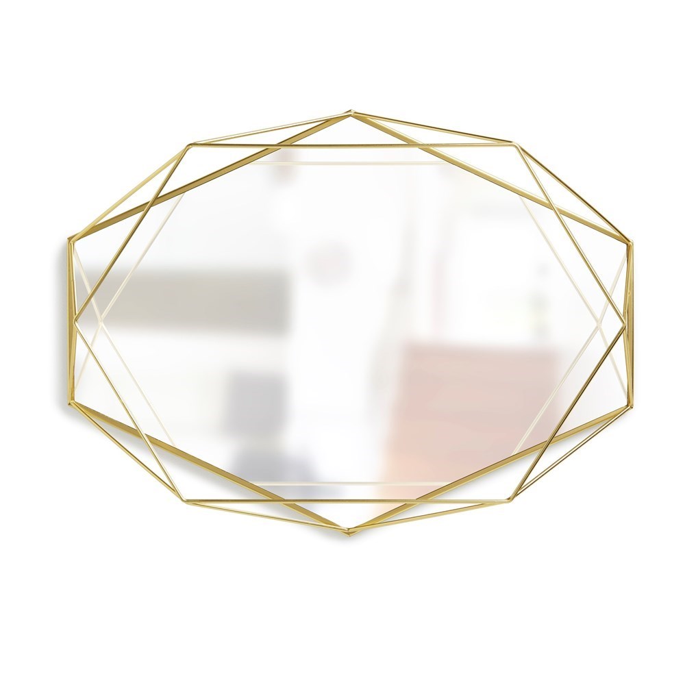 Umbra, Nástěnné zrcadlo Prisma | mosaz