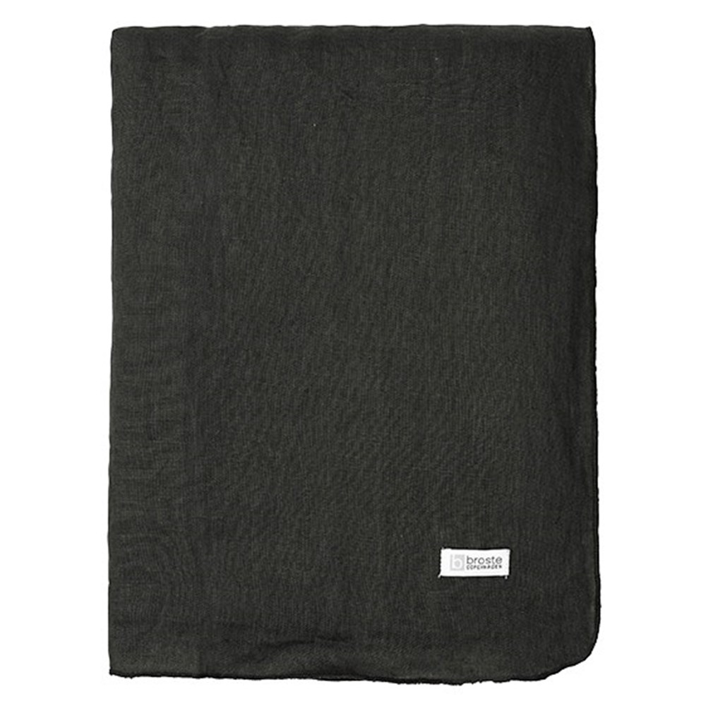 Broste Copenhagen, Ubrus Gracie 160x200 cm | černý