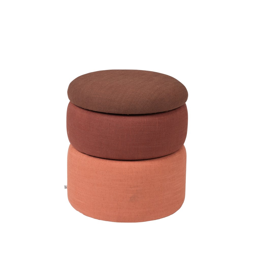 Broste Copenhagen, Pouf Pond 38x42 cm | hnědý