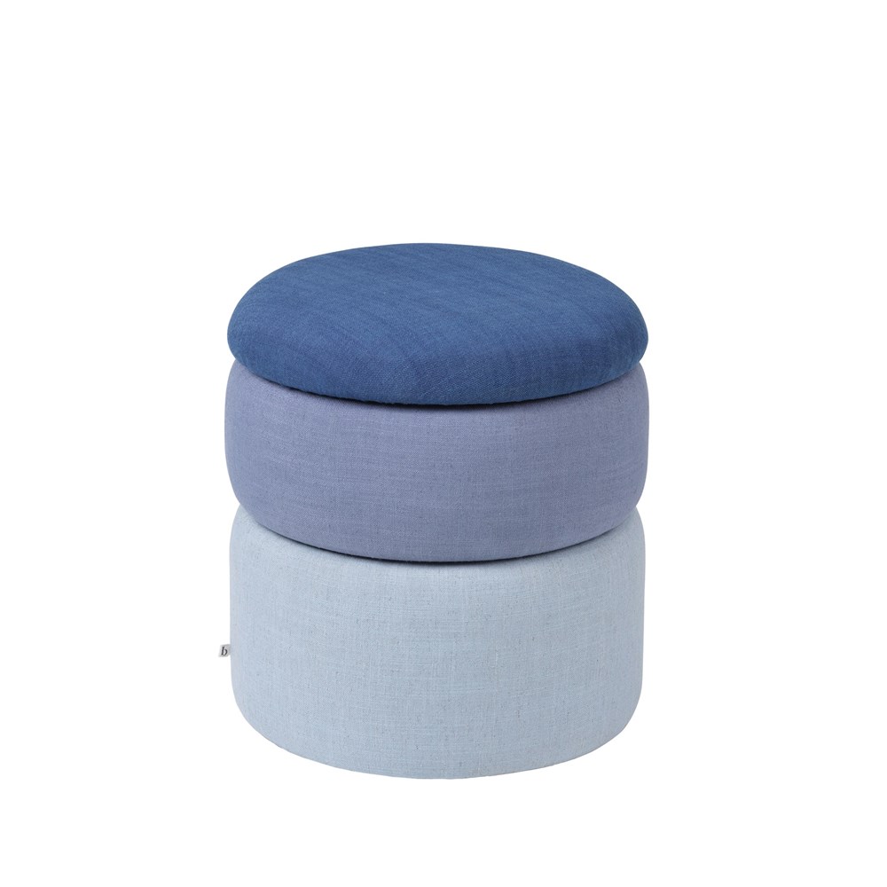 Broste Copenhagen, Pouf Pond 38x42 cm | modrý