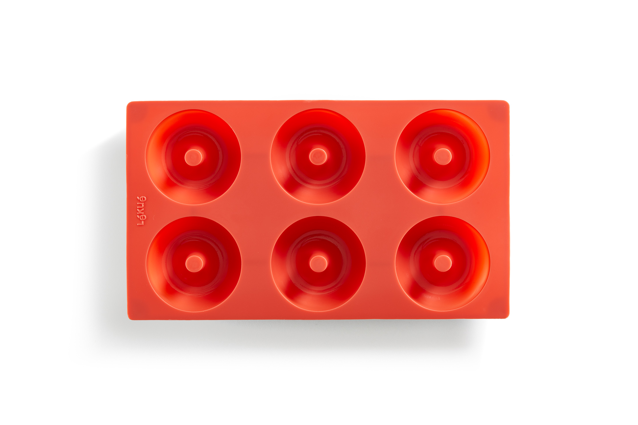 Silikonová forma na donuty Lékué Donuts 6ks | červený