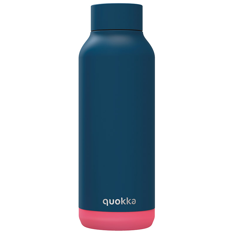 Quokka, Nerezová láhev Solid 510 ml | tmavě modrá/růžová