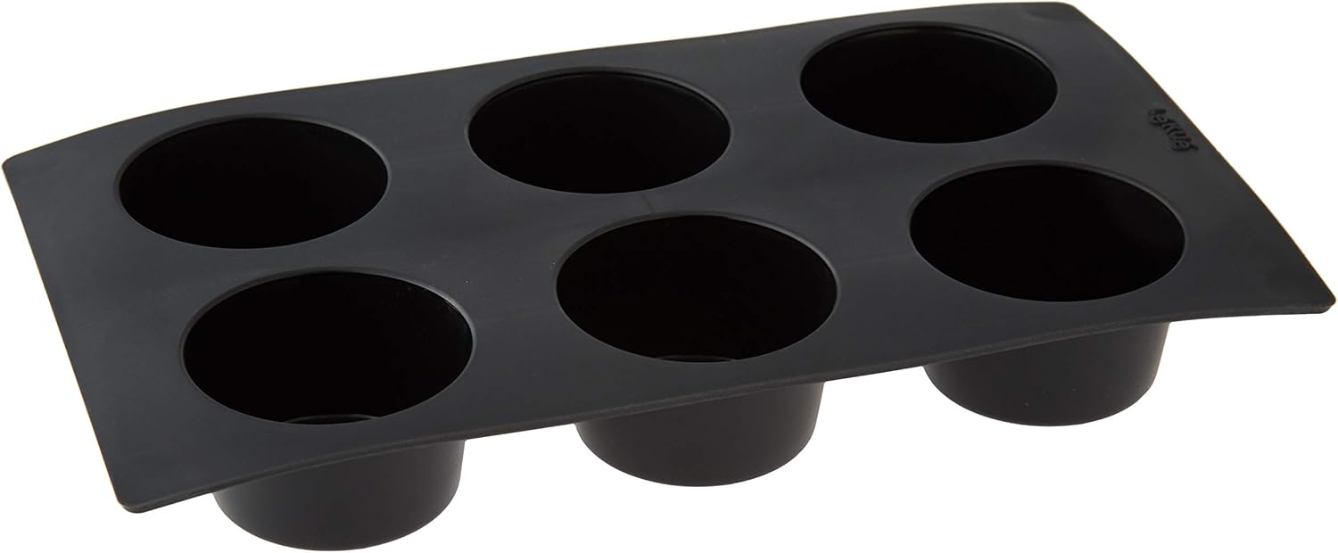 Silikonová forma na pečení 6 ks mini muffinů Lékué / černá