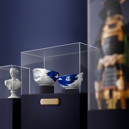 Porcelánová miska Tassen 58products | Mrkající, bílá - fialová