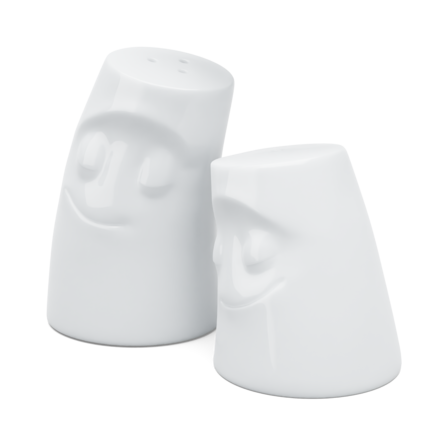 Porcelánová sada slánka a pepřenka 58products Cuddler, 2ks | bílá