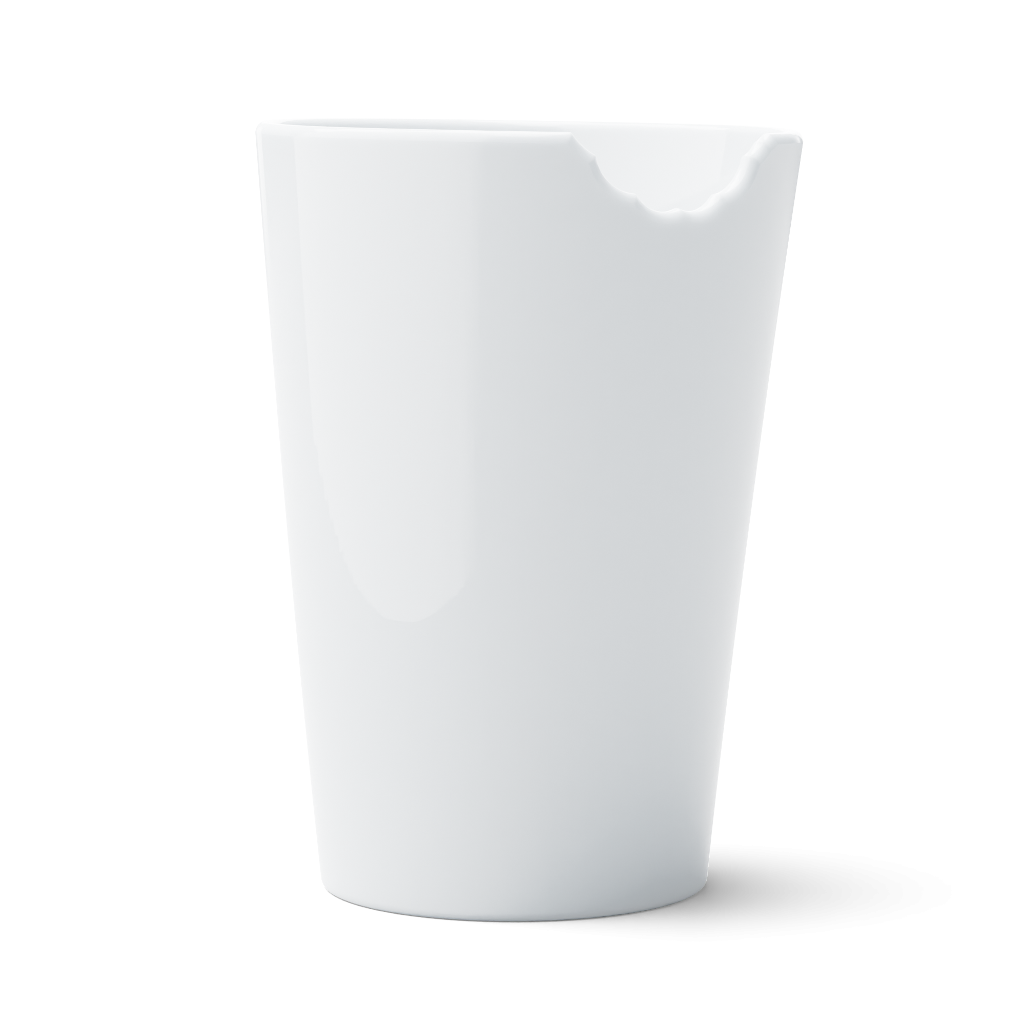 Porcelánový nakousnutý hrnek Tassen 58products, 400 ml | bílý