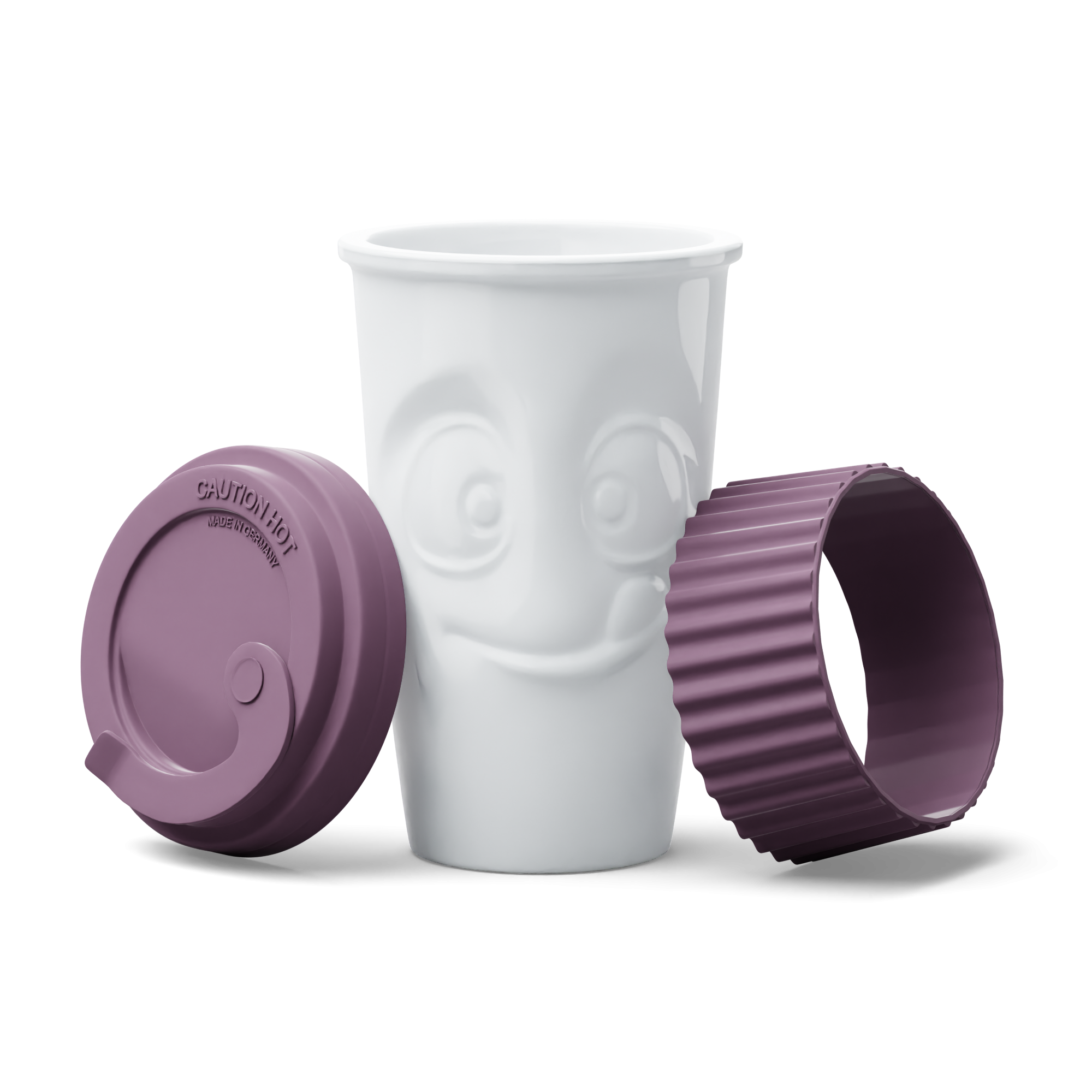 Cestovní porcelánový hrnek Tassen 58products, To Go 400 ml | fialová