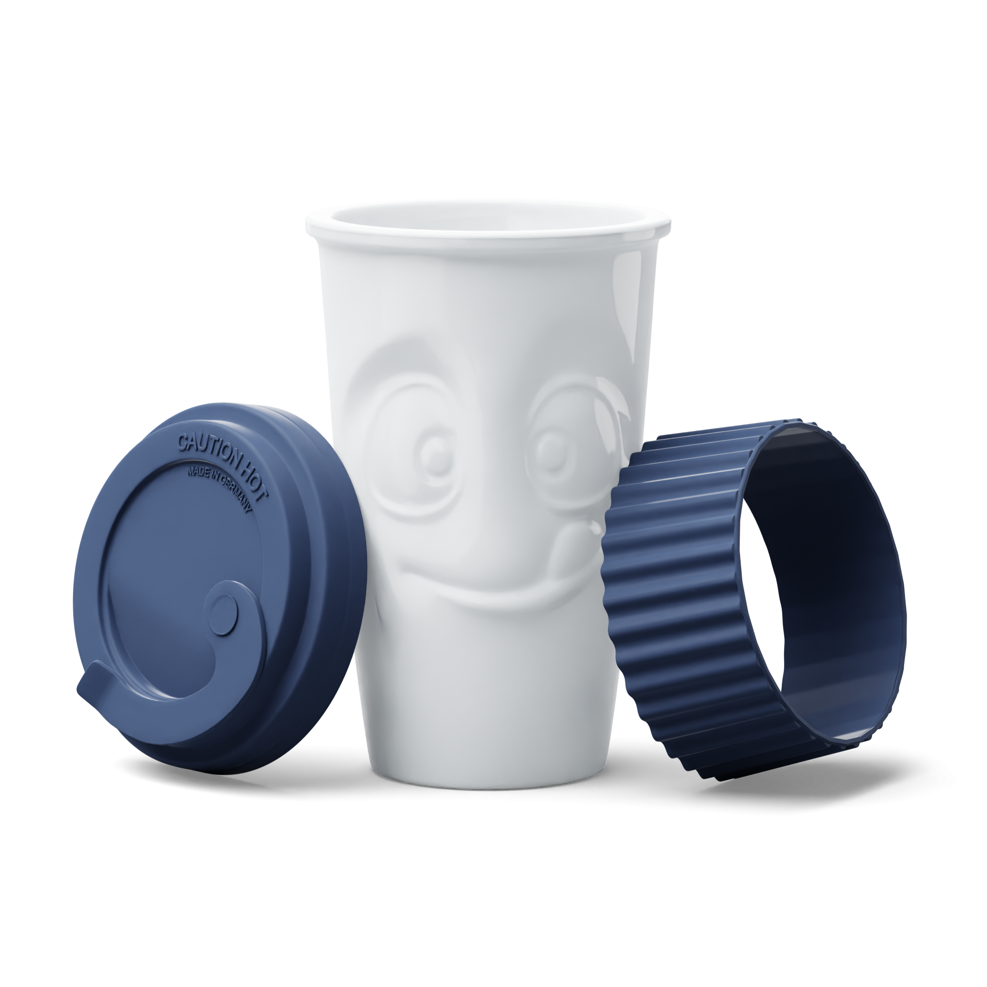 Cestovní porcelánový hrnek Tassen 58products, To Go 400 ml | tmavě modrá