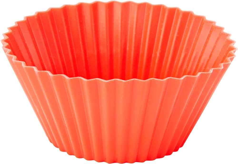 Fotografie Silikonové pečicí formy (košíčky) Lékué na muffiny 12 ks | červená