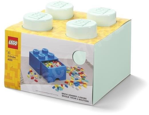 LEGO stolní box 4 se zásuvkou - aqua