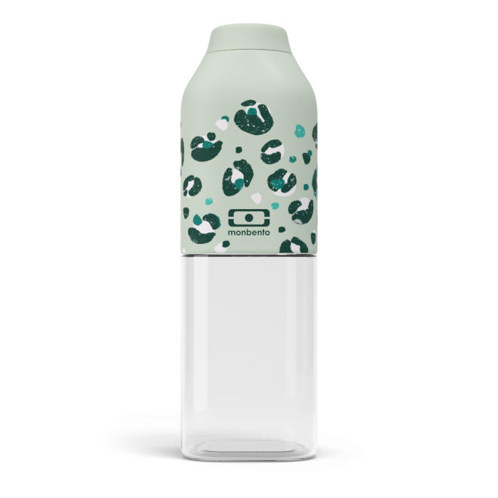 Láhev na vodu MonBento Positive M green Leopard | zelená