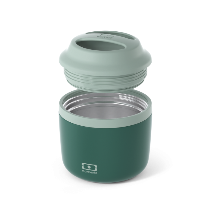 Termobox na svačinu MonBento Element Green Bicolor | tmavě zelená