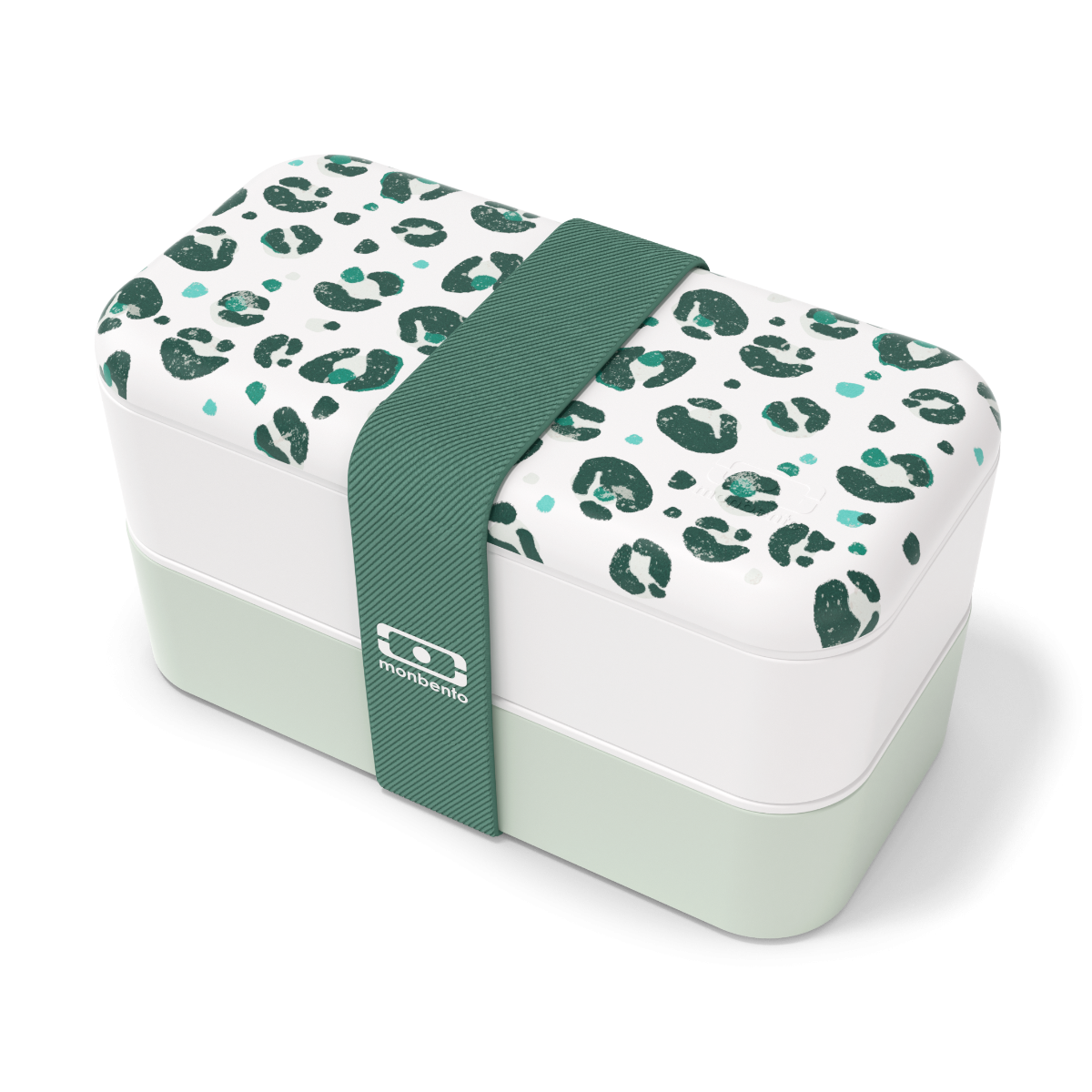 Svačinový bento box MonBento Original Green Leopard | zelená