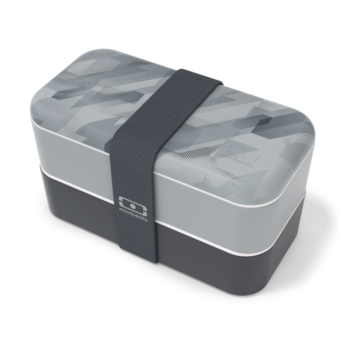 Svačinový bento box MonBento Original graphic Dimensions | šedá