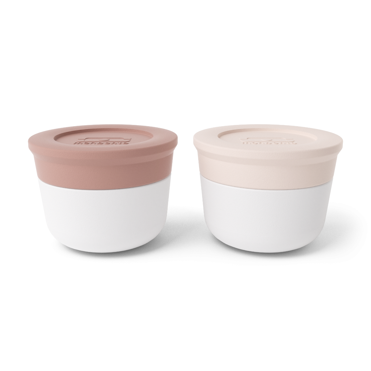 Dózy na omáčku MonBento Temple S pink Moka / Natural | hnědá / krémová