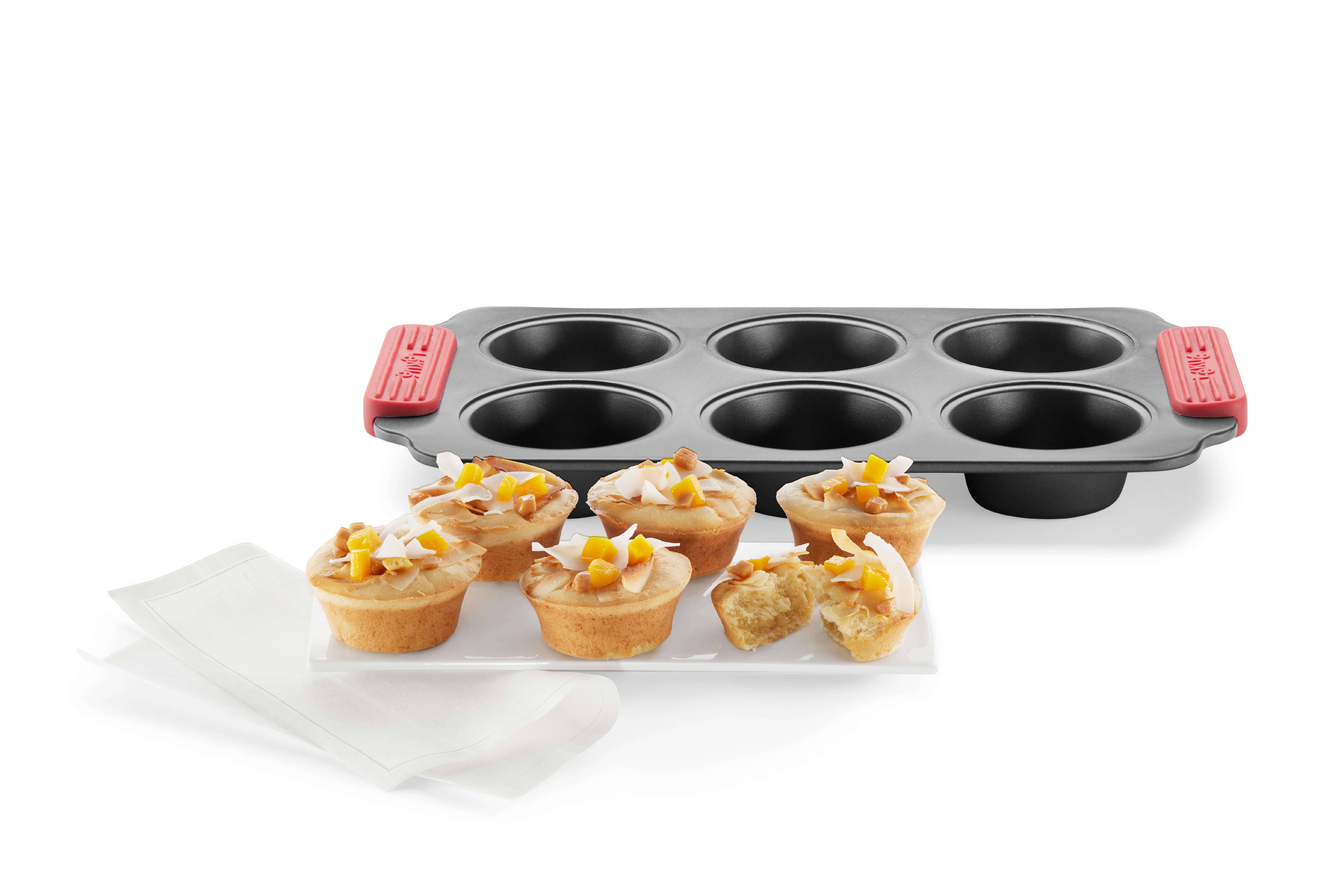 Forma na pečení 6 ks muffinů s nepřilnavým povrchem Lékué Muffins | černá