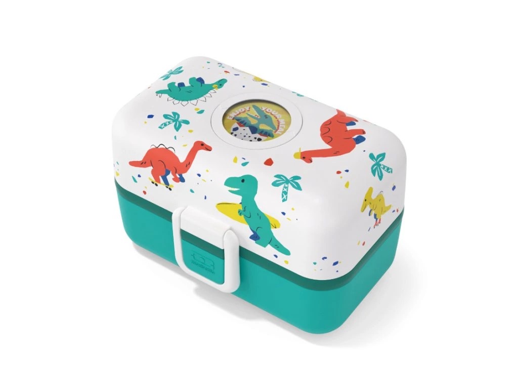 Svačinový box dětský do školy MonBento Tresor Dino blue | modrý