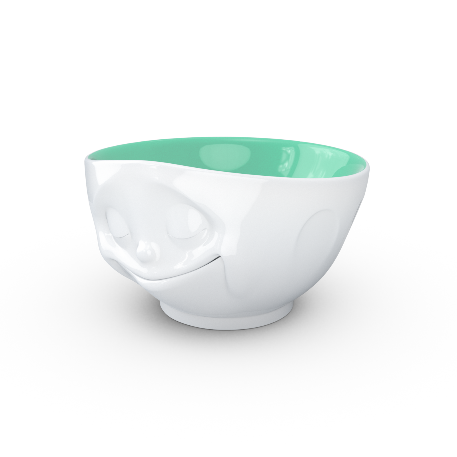 Porcelánová miska Tassen 58products | Šťastná, tyrkysová uvnitř