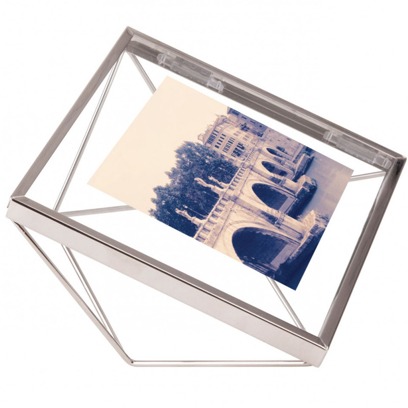 Geometrický fotorámeček Umbra Prisma 10 x 10 cm | stříbrný