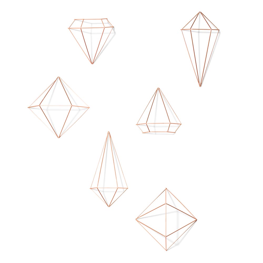 Univerzální geometrická dekorace Umbra Prisma | měděná