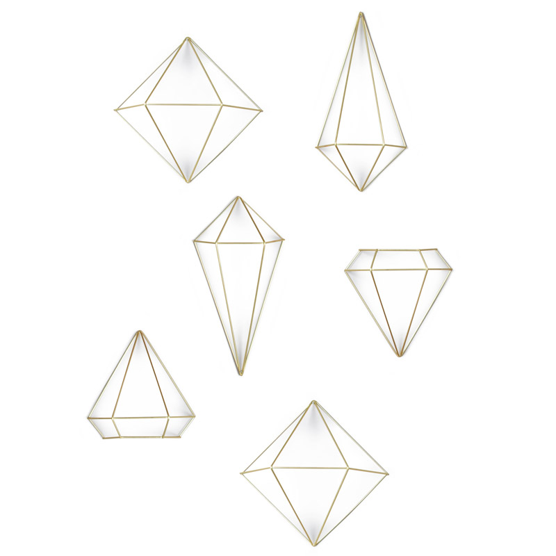 Univerzální geometrická dekorace Umbra Prisma | zlatá