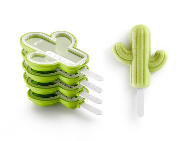Silikonová forma na nanuky, zmrzlinu Lékué Cactus popsicles 4ks