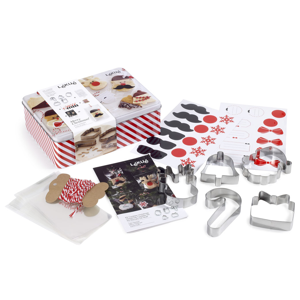 Dárková sada Vánočních vykrajovacích forem Lékué Christmas Cookies Kit