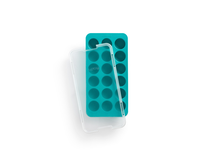 Silikonová forma na led Lékué Gourmet Round Ice Cube Tray | modrá