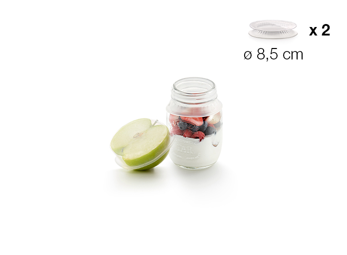Silikonové víčka na potraviny a nádobí Lékué Kit Reusable flexible lids o 8,5 cm | 2ks