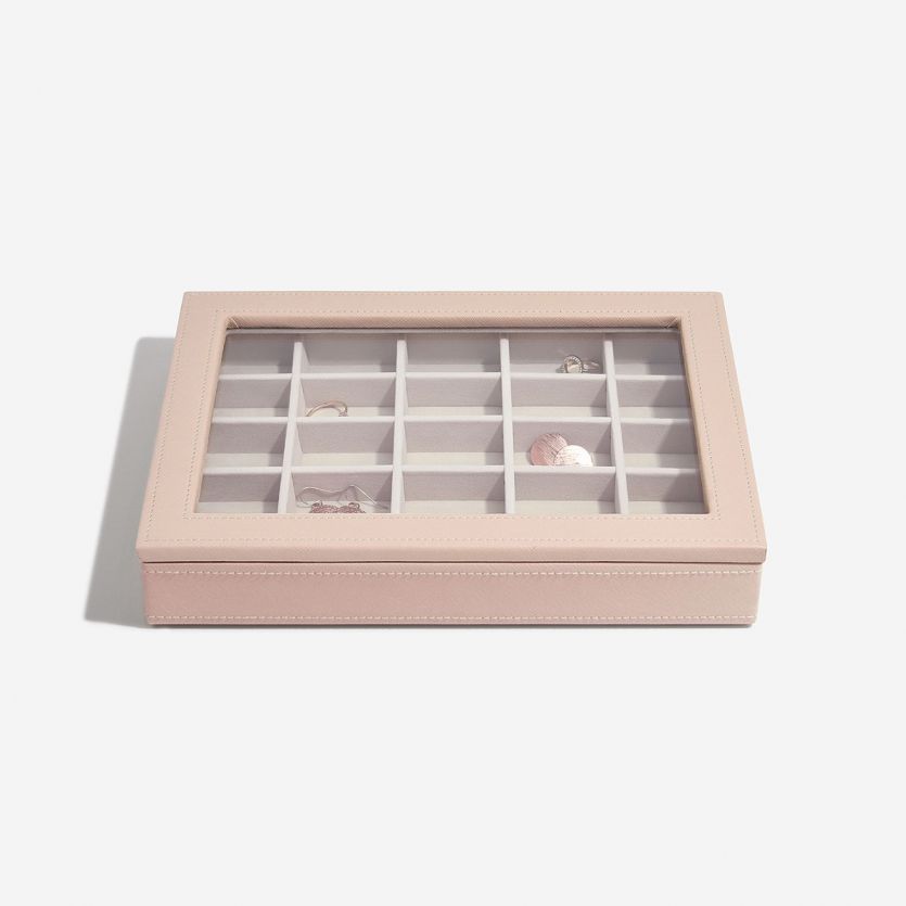 Box na šperky Blush Classic Trinket Layer & Glass Lid | růžová