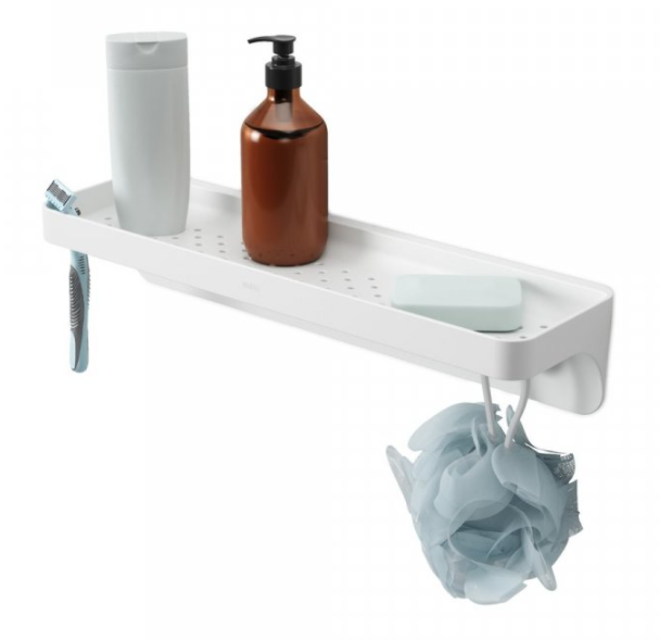 Samodržící nástěnná koupelnová polička s přísavkou Umbra Flex Gel-Lock Shelf | bílá