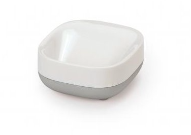 Kompaktní miska na mýdlo Bathroom Slim | bílá/šedá