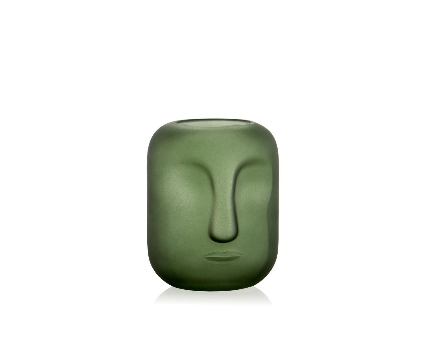 Skleněná vaza Andea House Face CR70134 | zelená