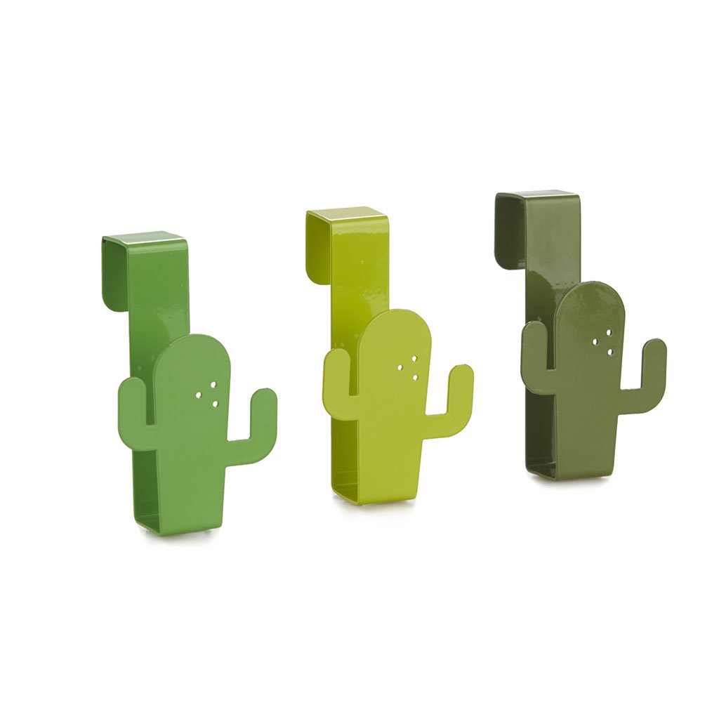 Věšáčky na zásuvky Cactus 3ks | zelená