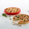 Zapékací forma s odnímatelným talířem na quiche Lékué Quiche Pan 28 cm | červená