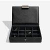 115686 sperkovnice stackers black lidded mini cufflink box cerny