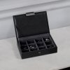 115686 3 sperkovnice stackers black lidded mini cufflink box cerny