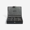 115692 8 sperkovnice stackers black cufflink watch box cerny