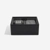 115692 9 sperkovnice stackers black cufflink watch box cerny
