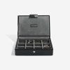 115758 3 sperkovnice stackers black cufflink box cerna