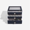 Šperkovnice Navy Pebble Classic - Set of 3 (se zásuvkami) Stackers