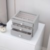 Šperkovnice Pebble Grey Classic - Set of 3 (se zásuvkami) Stackers