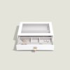 Šperkovnice Pebble White Classic - Set of 3 (se zásuvkami) Stackers