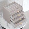 Šperkovnice Taupe Classic - Set of 4 (se zásuvkami) Stackers