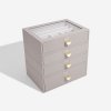 Šperkovnice Taupe Classic - Set of 4 (se zásuvkami) Stackers