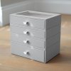 Šperkovnice Pebble Grey Classic - Set of 4 (se zásuvkami) Stackers